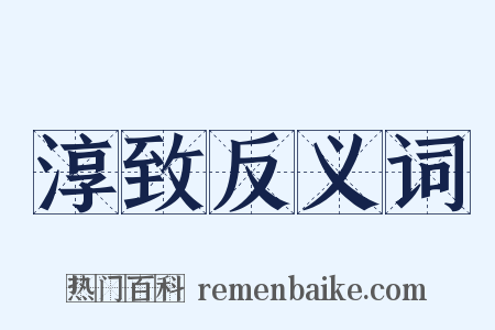 淳致反义词是什么意思的图片